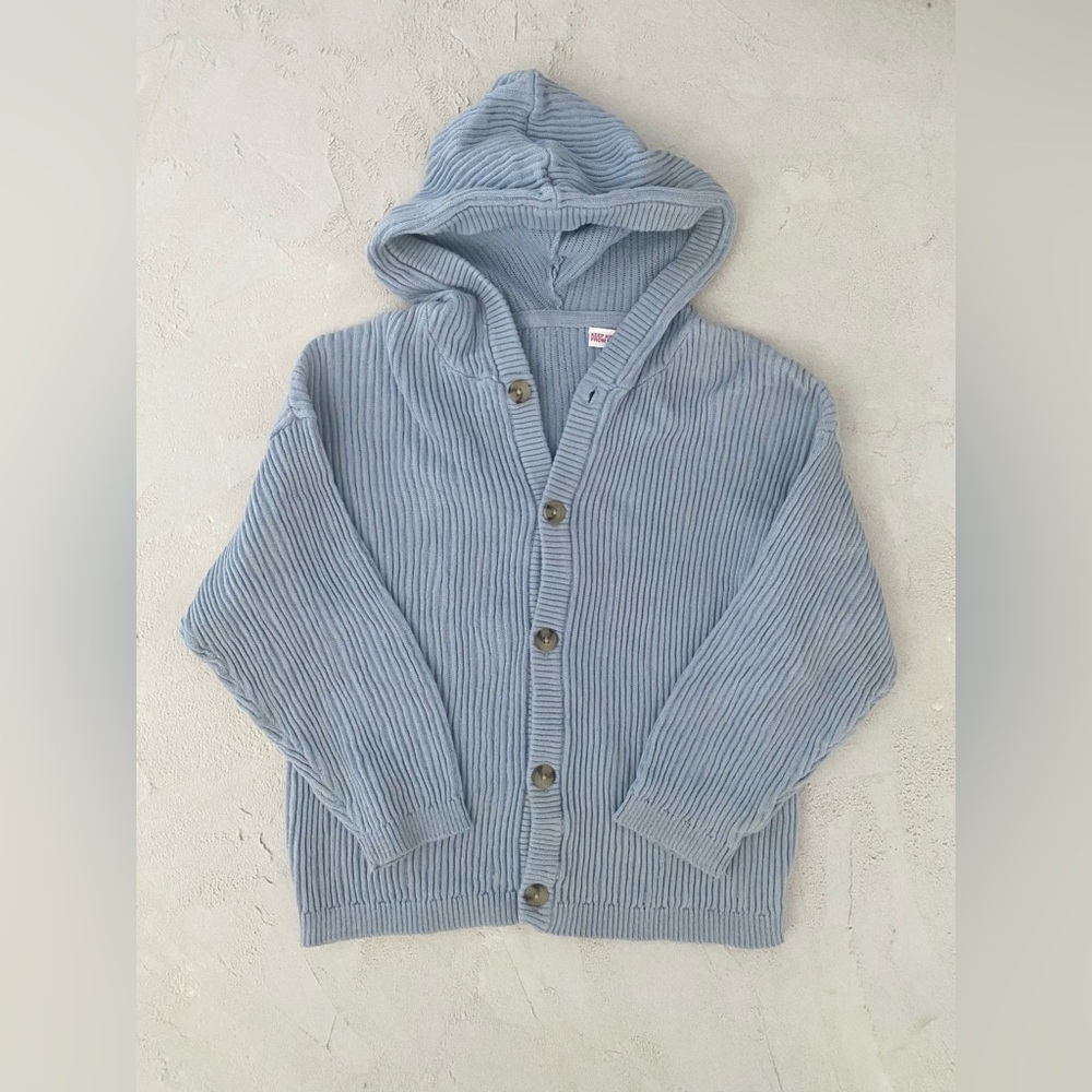 Zara light up Blue Hooded Cardigan Sweater